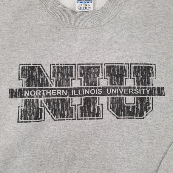 Vintage Northern Illinois University Sweatshirt M 22x25 Baggy - Picture 12 of 14